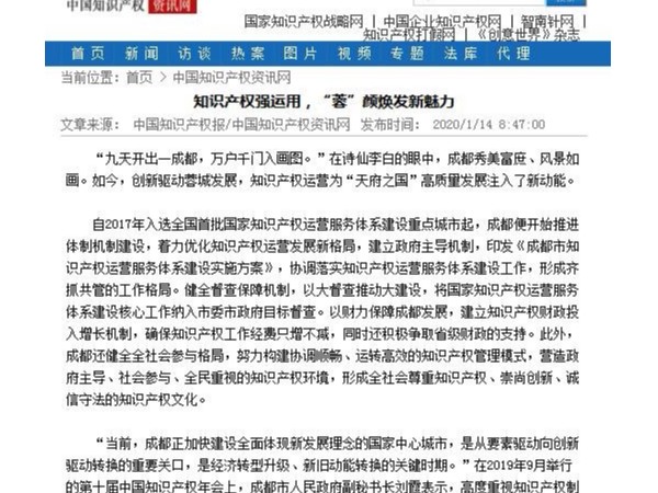 知識產權強運用，“蓉”顏煥發新魅力